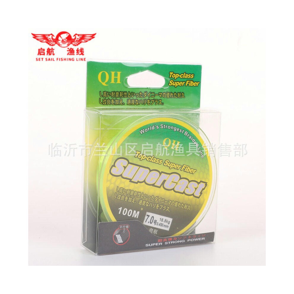 (Fluorescent yellow 100 foot rice (with packaging), 0.6) Fish Line 100m Sub -Line Main Line Sea Rod Line Finished Fish Line 200m Fish Line Manufacture-image-OPC-PDVKD5W-NEW