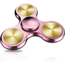 (A-rosegold-solid) Fidget Spinner Toy Ultra Durable Stainless Steel Bearing High Speed Precision Metal Material Hand Spinner Focus Anxiety Stress Relief Boredom Killing