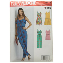 Sewing Pattern 6373: Misses' Jumpsuit or Romper and Dresses, Multicolor, Size A (8-10-12-14-16-18-20)