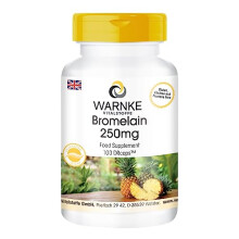 Bromelain 250mg, Delayed Release, Vegan, Without Magnesium Stearate, 100 Capsules | Warnke Vitalstoffe