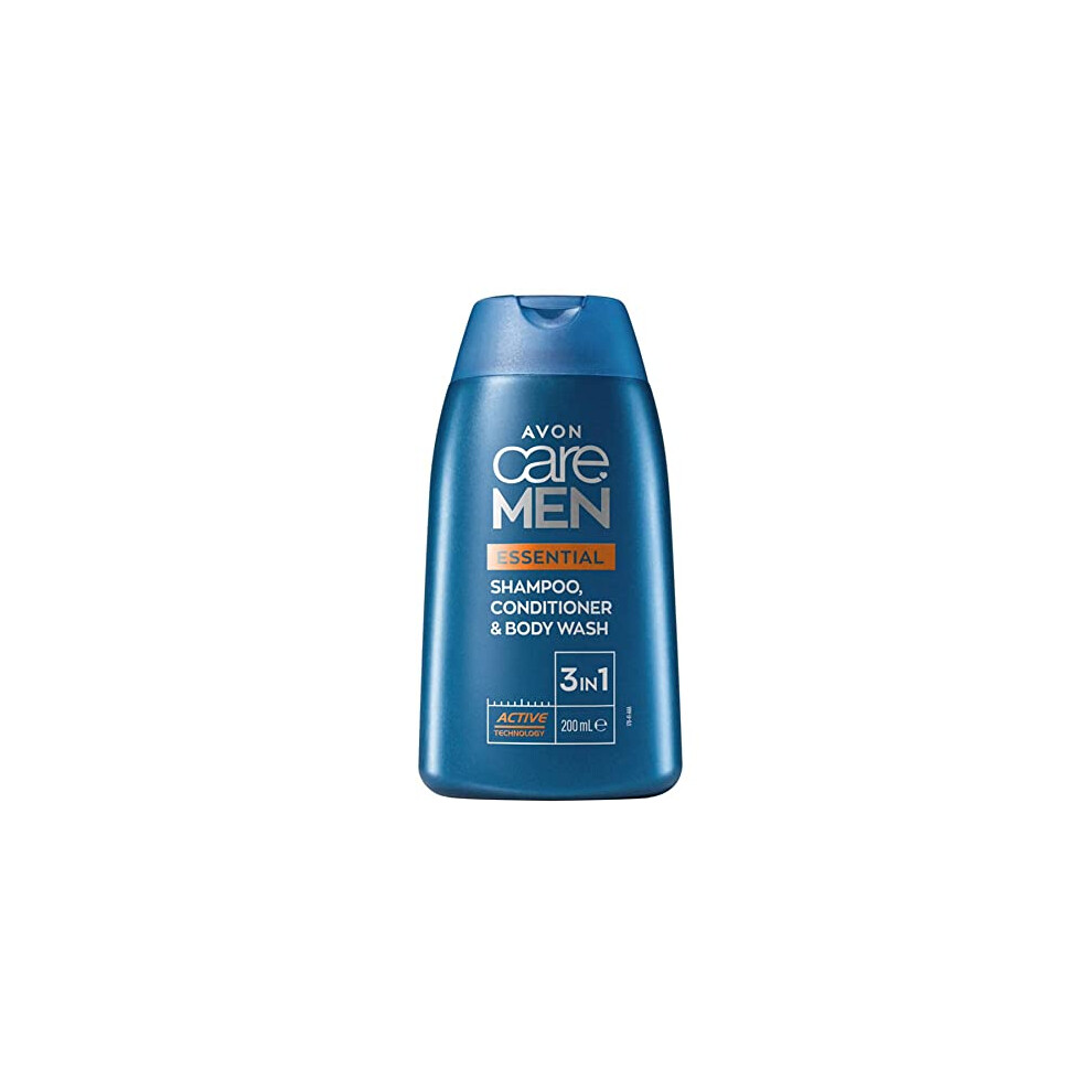 Pack of 3 Avon Care for Men Essentials Shower & Shave Set consists of 3in1 shampoo and body wash 200ml, shave gel 150ml and After Shave balm and