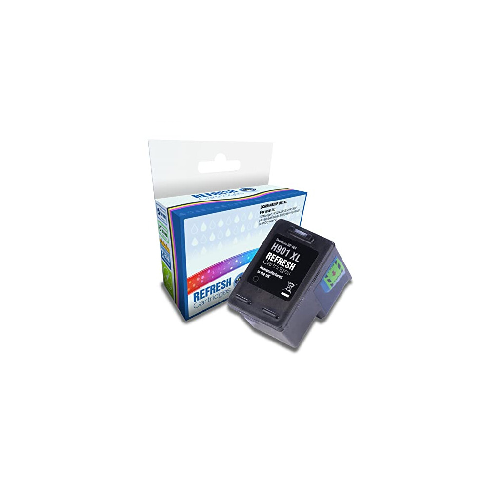 Remanufactured Ink Cartridge Replacement For Hp Cc654ae/Hp 901XL (Black) Black 5055428284803