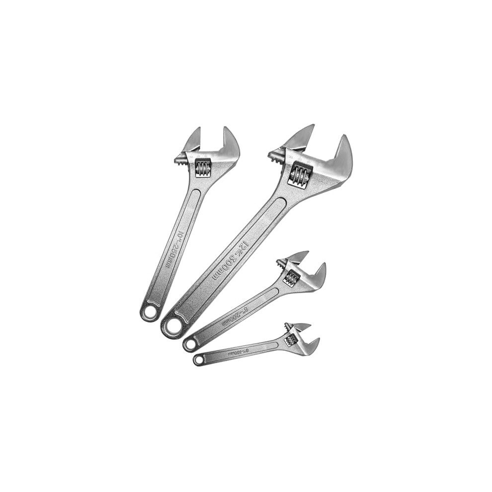 Waizhiua 4Pcs Adjustable Spanner Set, 4 Sizes Adjustable Wrench Set Multifunctional Carbon Steel Shifter Spanners For Home Bathroom Garage Maintenance 722772671973