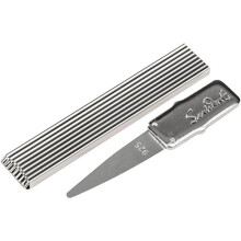 Tooth pick with flexible silver tip 2.36 inches. Removes perfectly food leftovers in the interdental spaces.