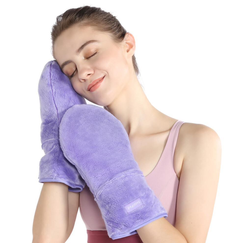 Suzzipad Microwavable Arthritis Gloves, Heated Gloves For Arthritis Hands, Stiff Joints, Carpal Tunnel, Trigger Finger; Moist Heat Hand Warmer Gloves Mittens