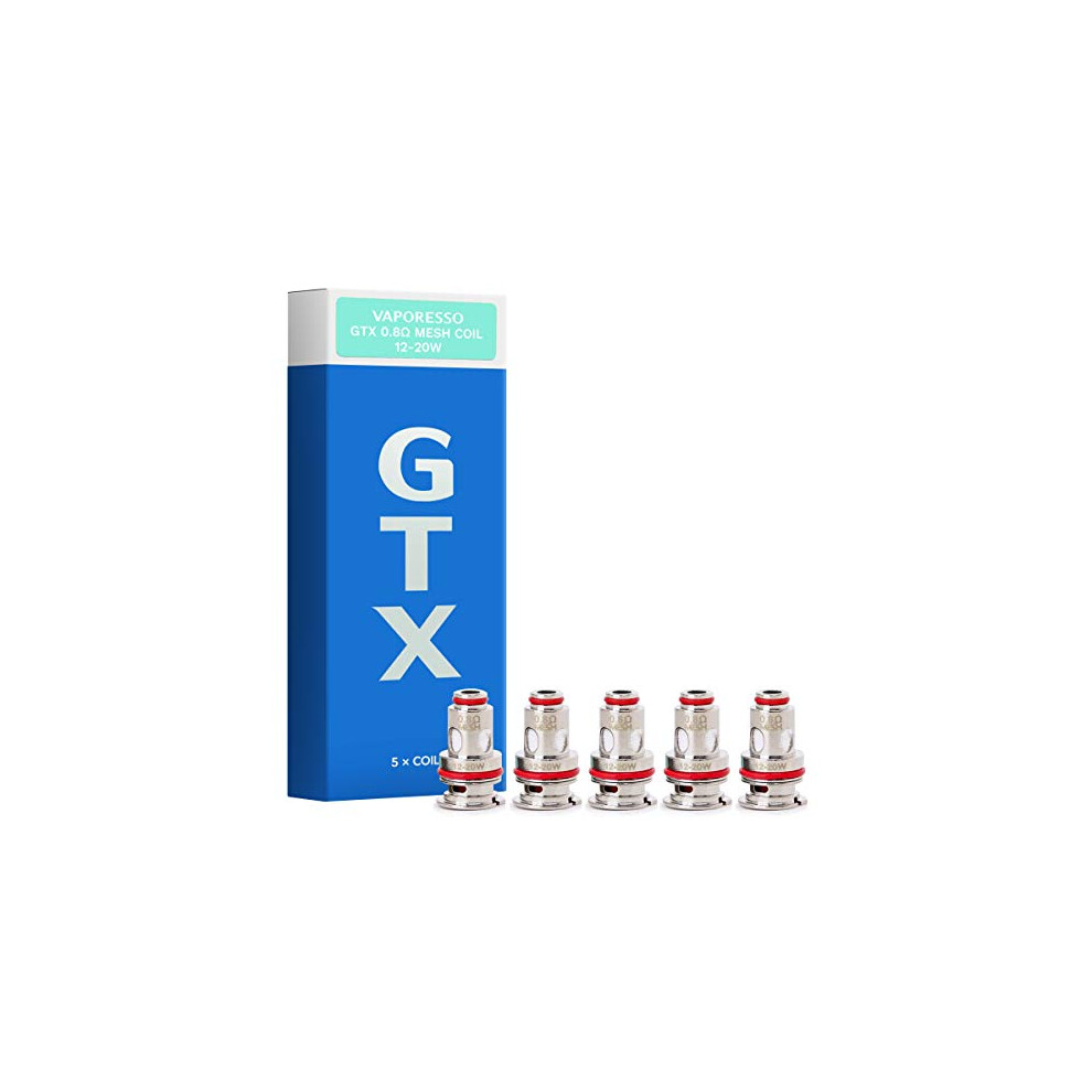 Nili Vaporesso Gtx Mesh Coil Heads 0.8Î© (5 Pcs) For Pm80 Se/ Pm80/ Xiron/Gen Nano/Gtx One/ Pm30 Kit E Cig, No Nicotine