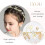Flower Leaf Headpiece Gold Pearl First Communion Headband Crystal Floral Wedding Hair Accessories for Flower Girls and Bridesmaid. 5