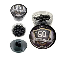 100 x S-Style Premium Quality Hard Mix Rubber Steel Balls 2.7 gr. Heavy Rubber Balls Paintballs Reballs Powerballs for Shooting Training Home and Self