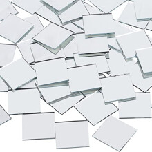 120 Pack Square Mirror Tiles - 2.5 x 2.5cm / 0.98 X 0.98 inch - Mirror Glass Tiles for DIY Projects, Wall, Crafts & Home Decoration - Mosaic Decor