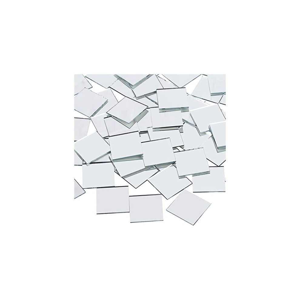 120 Pack Square Mirror Tiles - 2.5 x 2.5cm / 0.98 X 0.98 inch - Mirror Glass Tiles for DIY Projects, Wall, Crafts & Home Decoration - Mosaic Decor
