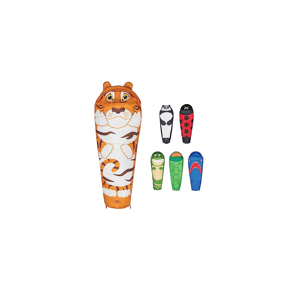 Kids Sleeping Bag by Highlander - Mummy Style - Themed Carry Backpack for Easy Transportation - Lightweight and Warm - Perfect for Camping, Hiking,