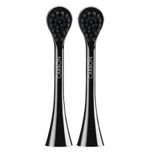 Hydrosonic Black is White Carbon Whitening Brush Heads, 2 Pieces - Curaprox Activated Charcoal Electric Replacement Toothbrush Heads.