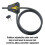 Master Lock Master Lock, Python Adjustable Keyed Cable Lock, 6 ft. Long, 8419DPF, Black and Yellow, 6' x 5/16" Diameter 2