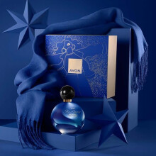 Far Away Beyond the Moon Gift Set Boxed & Sealed includes 50ml Parfum + Soft & Luxurious Midnight Blue Pashmina