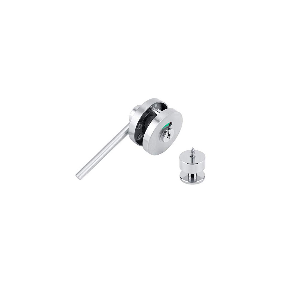 Kuuleyn Indicator Door Lock, Zinc Alloy Door Lock Bolt Vacant Engaged Privacy Indicator Lock Cubicle Toilet Bathroom Partition Rotating Door Lock Silver
