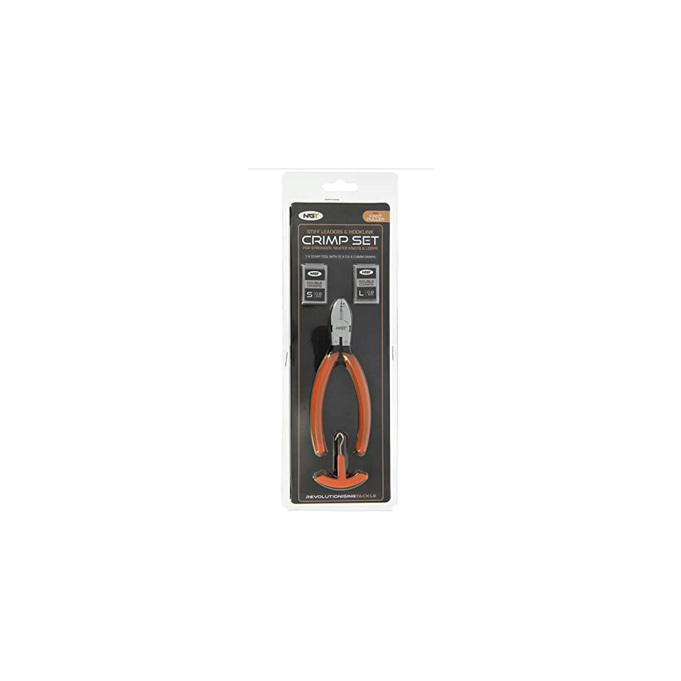 Angling Pursuits NGT Crimp Pliers - Includes Crimp Puller and 10pcs of 0.6mm and 0.8mm Crimps