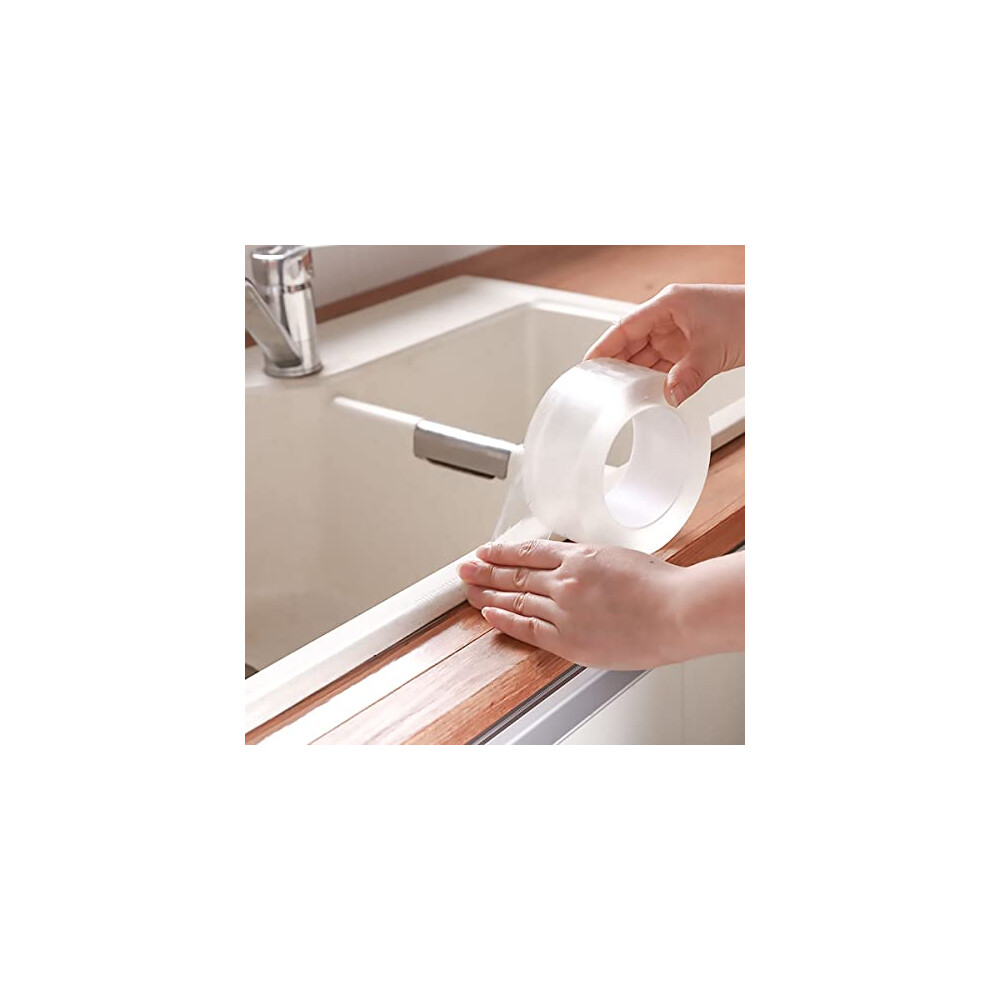 Bathroom Sealant Simple Seal Tape For Bathroom Clear Sealant Waterproof Acrylic Adhesive Sealant Leak Sealer Sealing Strip For Shower Tray, Kitchen, 796103186344