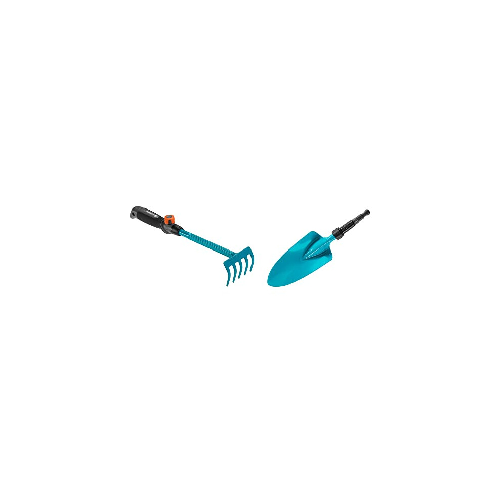 Gardena Combisystem Small Tools Set: Set Consisting Of Flower Trowel And Flower Rake For Effortless Planting And Transplanting In Beds And Flower Boxes, Incl.