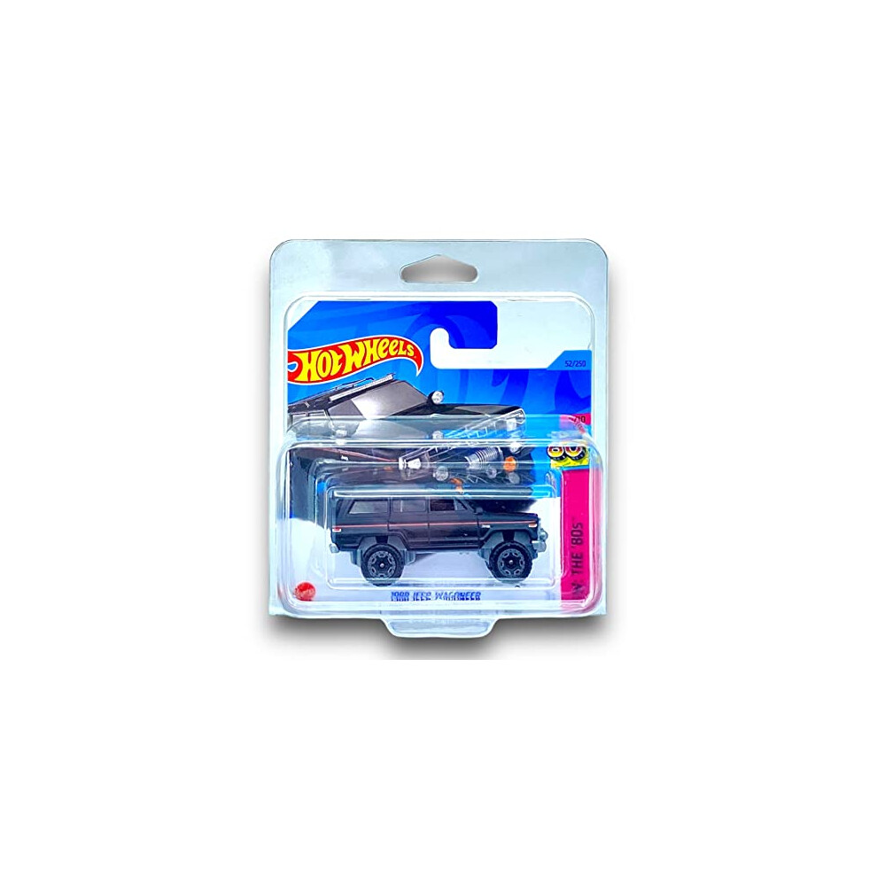 1988 Jeep Wagoneer (Black) 5/10 HW: The 80's - 2023-52/250(Short Card) - COMES IN A KLAS CAR KEEPER PROTECTIVE COLLECTORS CASE - HKJ63