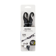 Nite-ize KBB5-01-R3 KnotBone, Bungee Cord with Carabiner Clip Ends + Adjustable Length 6"-28", Size #5, Grey