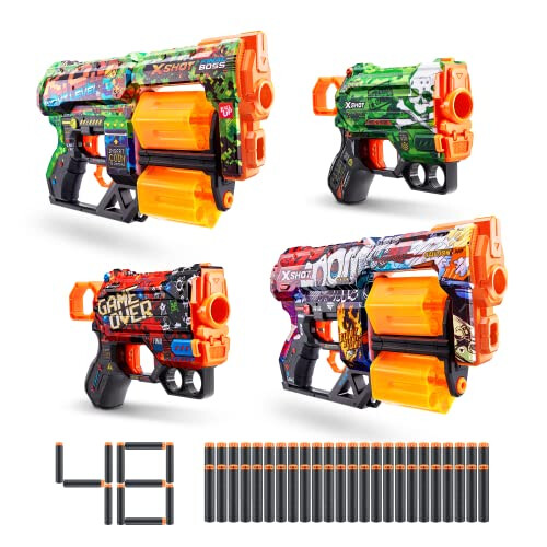 X Shot Gel Blaster Clip X-Shot Skins Mix Combo Pack - 2 Dread + 2