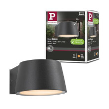 94713 LED wall luminaire Capea insect-friendly IP44 96x128mm 2200K 6W 550lm 230V 98 black aluminium gold light wall lamp gold light