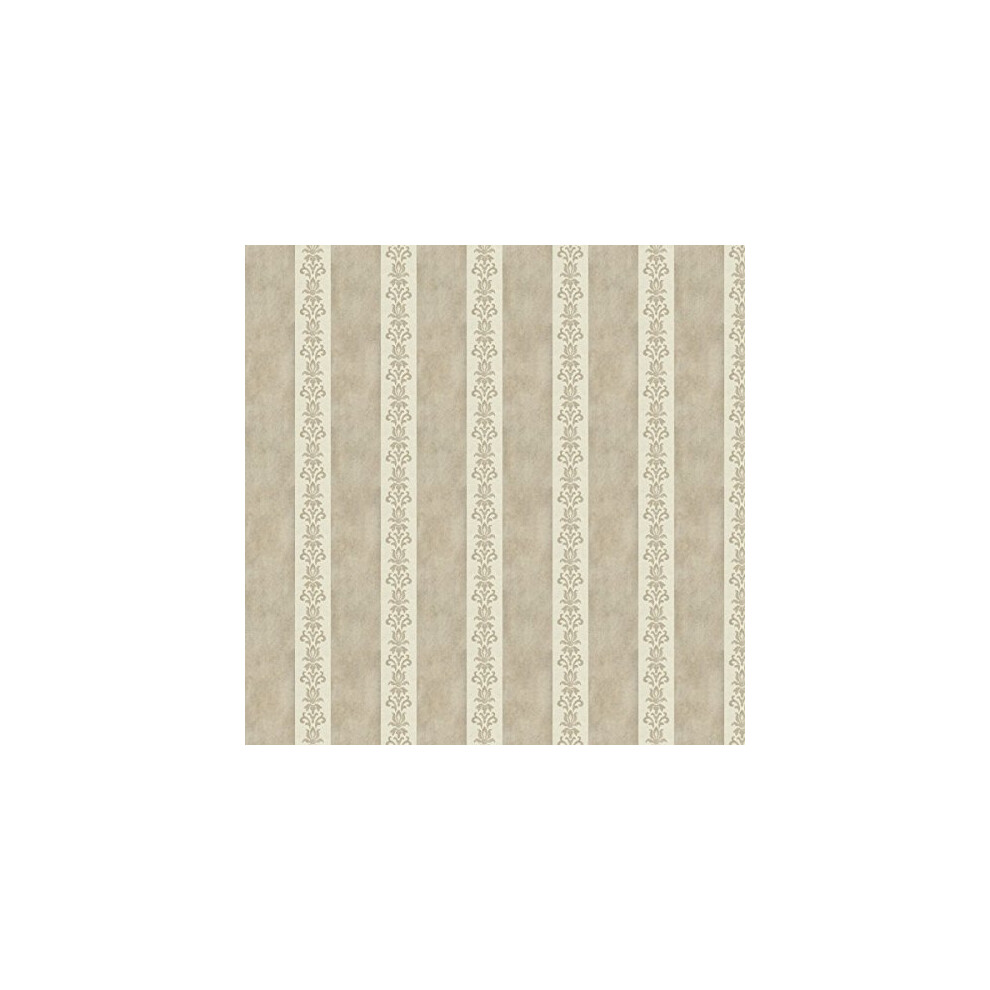 Photos - Wallpaper Pack of 5 Dolls House Light Chocolate Floral Stripe  Sheets