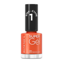 Esmalte Rimmel London Super Gel Step1, 096 Heatwave Away - Efeito Splatter - Cor Laranja