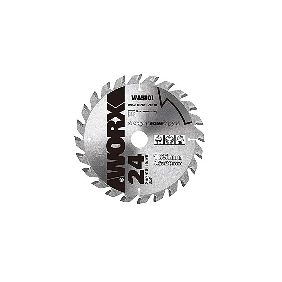 WA5101 EXACTRACK 165mm TCT Wood Cutting Blade, Silver
