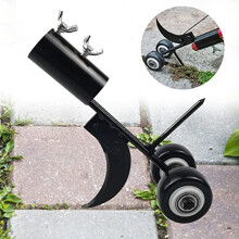 Hook Weed Remover Tool, 2 in 1 Patio Weeding Tool with Wheels Weed Puller, Weeding tools for Garden, Weed Removing Tool without Kneeling for Cleaning