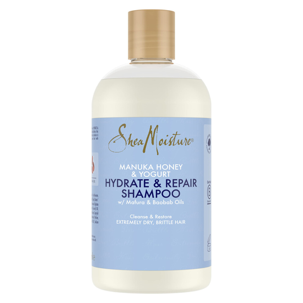 Manuka Honey & Yoghurt silicone and sulphate free shampoo Hydrate & Repair Shampoo for extremely dry, brittle curly hair 384 ml