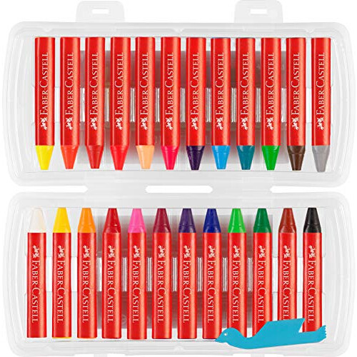 Faber-Castell - Jumbo Wax Crayons, 24 pc (120034), Neon 2