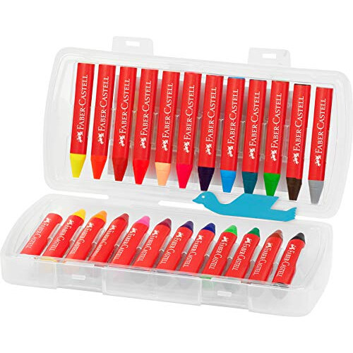 Faber-Castell - Jumbo Wax Crayons, 24 pc (120034), Neon 1