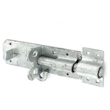 BH04255 2 A Brenton Type Heavy Duty Galvanised Rust Proof Padbolt Including Fittings, 200 mm, 8 inch, Silver