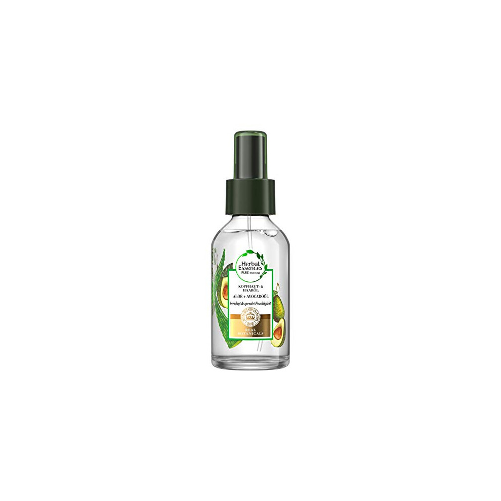 Pure:renew Scalp & Hair Oil with Aloe + Avocado Oil, Hair Care Shine, Hair Care Dry Hair, Aloe Vera Hair, Cruelty 100 ml