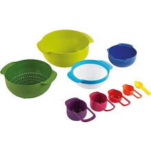 Joseph Joseph Nest 9 | Colourful Toy Food Prep Set for Children Aged 3 Years & Up | Includes 9 Different Sized Utensils!