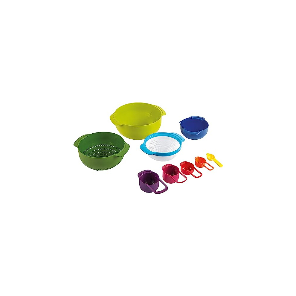 Joseph Joseph Nest 9 | Colourful Toy Food Prep Set for Children Aged 3 Years & Up | Includes 9 Different Sized Utensils!