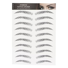 6D Eyebrow Tattoo Stickers, Eyebrow Shaping Stencils, Women's Semi Permanent Hair-Like Waterproof False Eyebrows Eyebrow Transfer Sticker in Arch