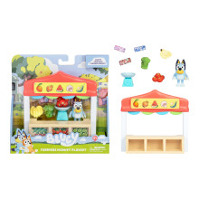 Mini Playsets Bluey Farmers Market Playset Includes Articulated Bluey Figure With Shopping Bag And Accessories With Dollarbucks