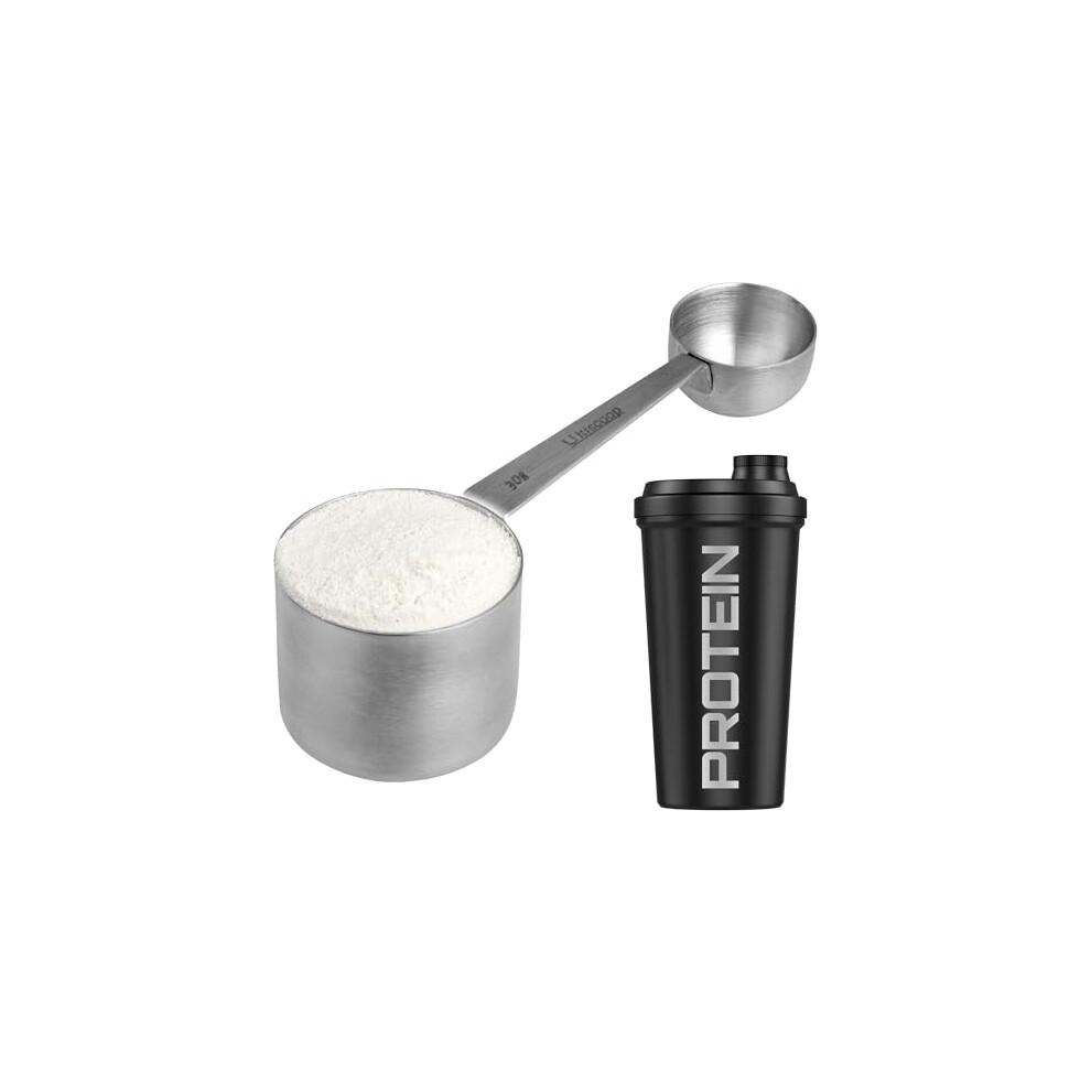 Stainless Steel Measuring Protein Scoop 30g & 5g Dual Sided Tablespoon - Handy Measuring Spoons For Creatine, Pre-workout, Protein Powder - Dry &