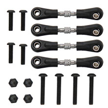 4Pcs RC Car Steering Tie Rod,Durable RC Steering Tie Rod Set for 1/10 RC Flat Car Upgrade Accessories(46-55mm)