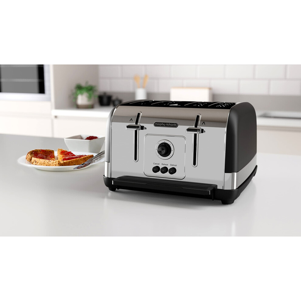 venture-black-4-slice-toaster---defrost-setting---high-lift-feature---240131