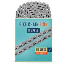 Bike Chain Finn 5-, 6-, 7-, 8-Speed 116 Links I Compatible with Shimano, SRAM, KMC, Connex I Incl. Chain Lock