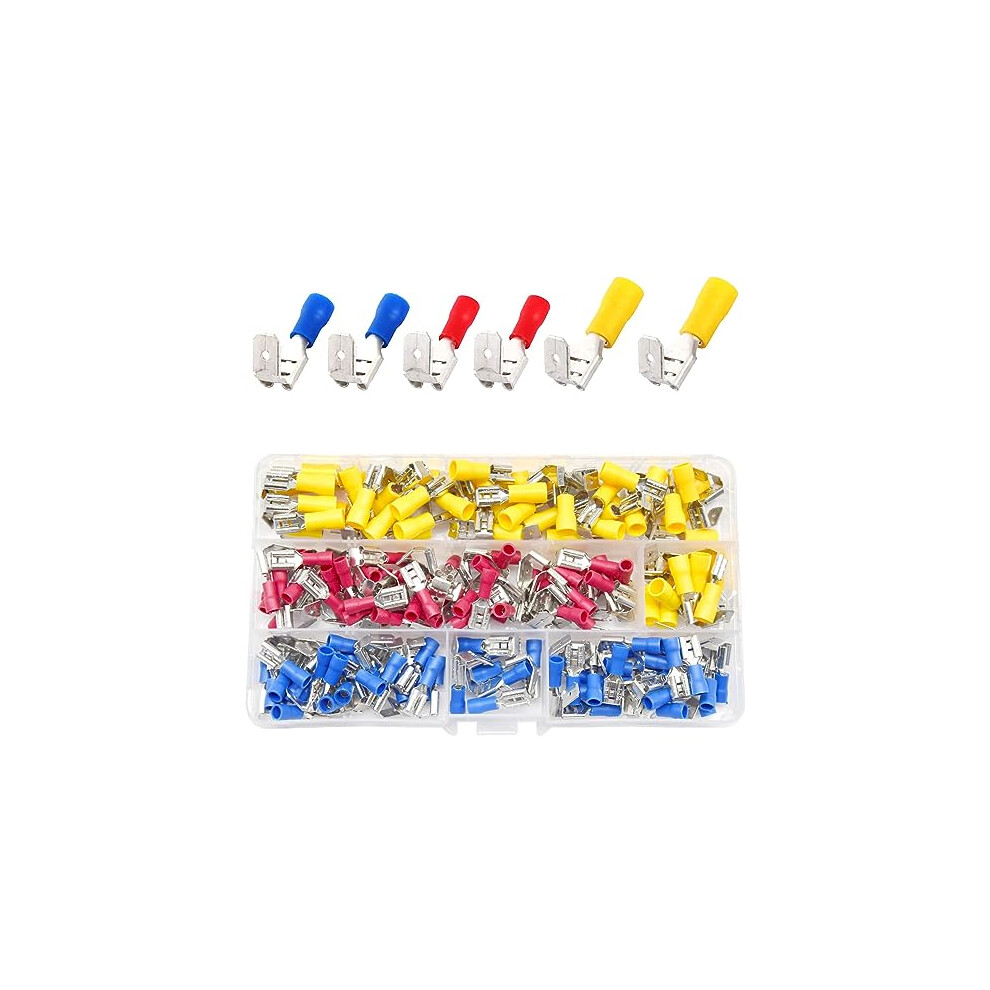 150Pcs Piggyback Spade Connector Quick Splice Wire Terminals Wire Crimp Connectors Setï¼Pj) 750466311935