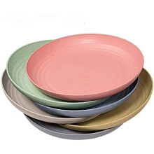 Unbreakable Dinner Plates, 9 Inch Set of 6 Plastic Plates, Dishwasher and Microwave Safe, Unbreakable and Lightweight, Healthy for Kids (9 inch)