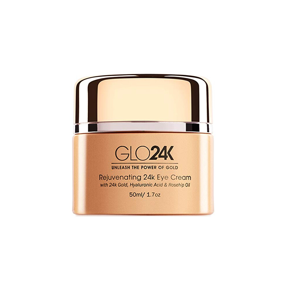 Glo24k Unleash The Power Of Gold Cream/Gold Glo24k Eye With 24K Anti-Aging Formula With Vitamins, Hyaluronic Acid, Rosehip Oil