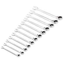 27692 HI-TORQ Metric Reversible Ratchet Combination Spanner Set (12 Piece)