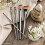Zen 5 Piece All Media Angular Paint Brush Set,Gold,L 4
