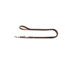 PORTO Adjustable Dog Lead Premium Leather Vegetable-Environmentally Sustainable 1.5/200 cm Dark Brown/Cognac