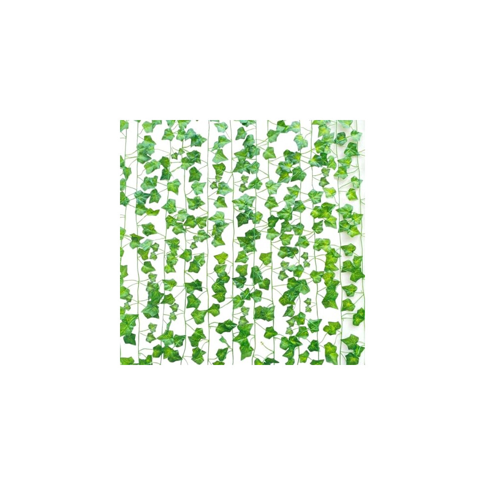 Aritifical Ivy Vines Leaves 15 Pieces 105ft Plant Vines Garland for Bedroom Outside Indoor Decoration Fake
